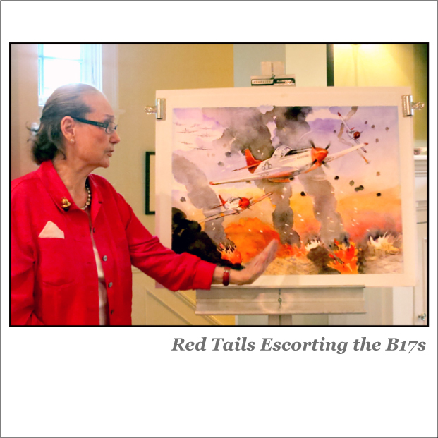 Kay Smith Artist Laureate of IL - Tuskegee Airmen Redtails